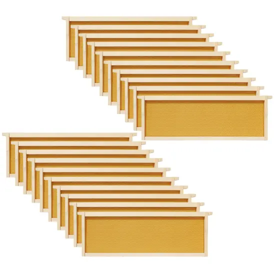 Honey Keeper Beehive Kit Fully Assembled and Painted - 10 Frame Kit, 2 Deep Brood Boxes and 2 Medium Supers White {6}