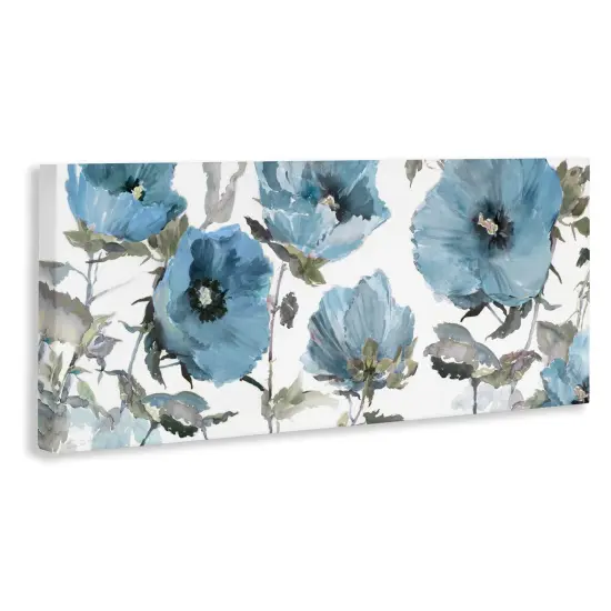 Stupell Industries Blue Poppies on White Canvas By Theresa Heidel {3}