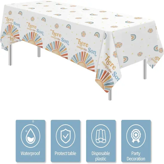 Here Comes The Son Baby Shower Tablecloth {2}