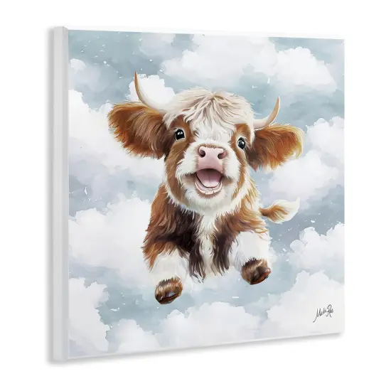 Stupell Industries Happy Cow Calf in Clouds Wall Plaque By Marla Rae {3}
