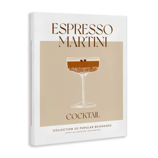 Stupell Industries Minimal Espresso Martini Canvas By Lettered and Lined {3}