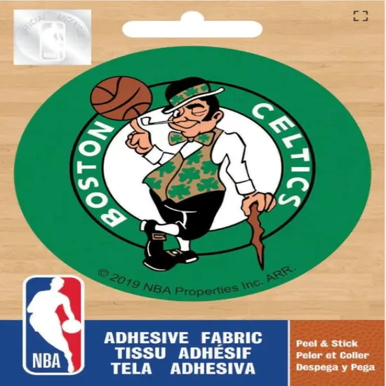 Licensed NBA Boston Celtics Logo On Solid Adhesive Fabric Badge {1}