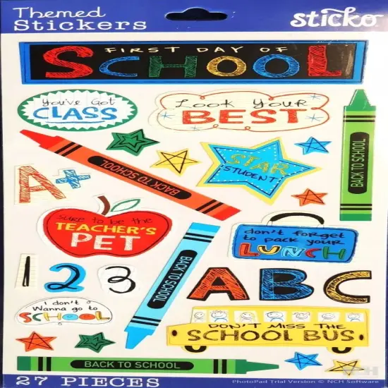 Sticko First Day of School Cardstock Stickers {1}