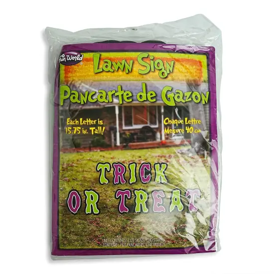 Trick Or Treat 15.75 Inch Letters Halloween Yard Sign {3}