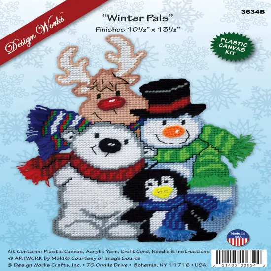 Design Works Plastic Canvas Wall Decor Kit-Winter Pals {1}