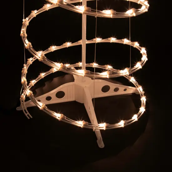 Northlight 6' Pre-Lit Spiral Christmas Tree - Clear Lights White {7}