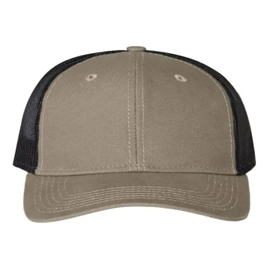 DRI DUCK&reg; Hudson Trucker Cap Classic Style with Lasting Comfort Black/ Tan {7}