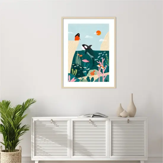 Untitled Artwork 172 by Bea Muller Wood Framed Wall Art Print {5}