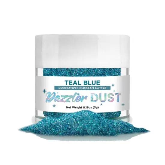 Bakell - Teal Dazzler Dust (5g, 1x Jar) Non-Toxic Decorating Glitter for Arts and Crafts {5}