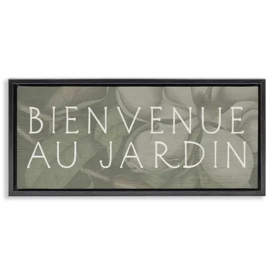 Stupell Industries Vintage Grey Garden Welcome Floating Frame, design by Lil' Rue {1}