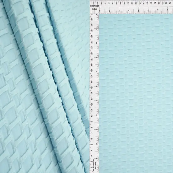 1 Yard Honeycomb Knit Solid Stretch Jacquard Fabric 58/60 Inch Wide ORANGE NEW {5}