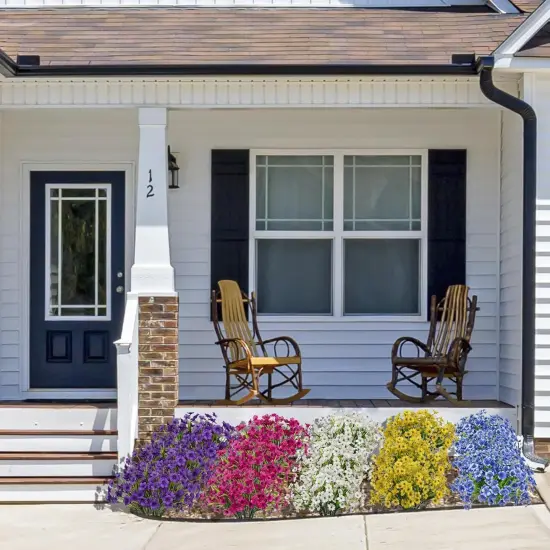 15 Bundles Artificial Flowers Outdoor UV Summer Bushes {4}