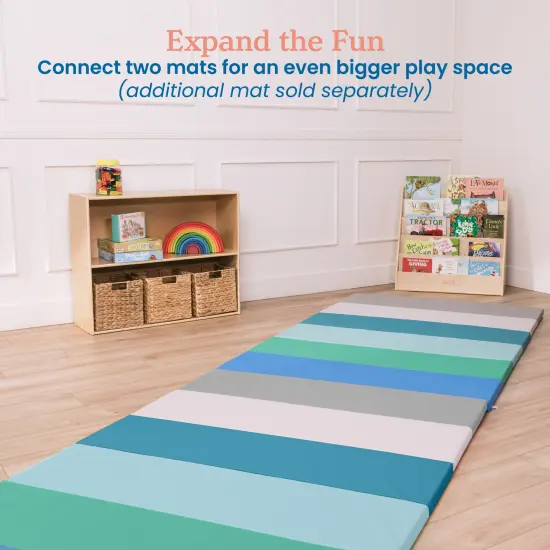6-Section Rainbow Runway Activity Mat, Folding Playmat Contemporary {6}