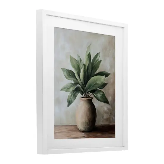 Stupell Industries Big Leaves House Plant Framed Print Under Glass, design by Petal Prints Design {3}