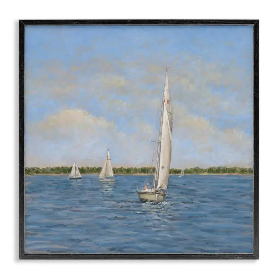 Stupell Industries Sailing Summer Waves Framed Giclee By Tim Coffey {1}