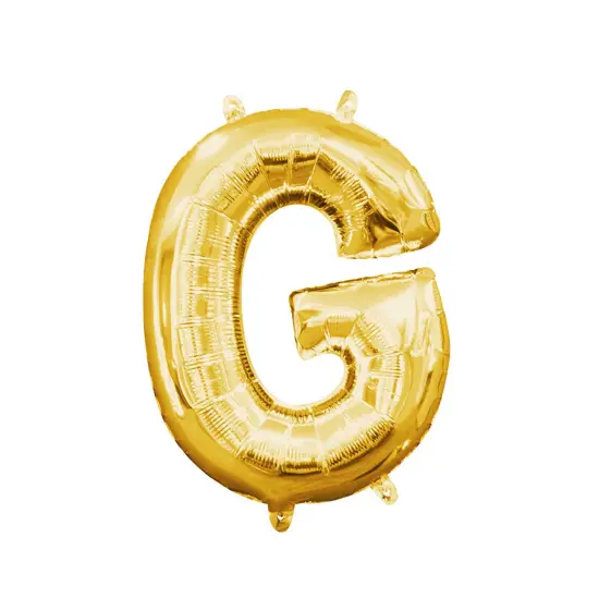 Anagram&reg; 16" Gold Letter G Balloon Air Fill Only Foil Mylar {1}