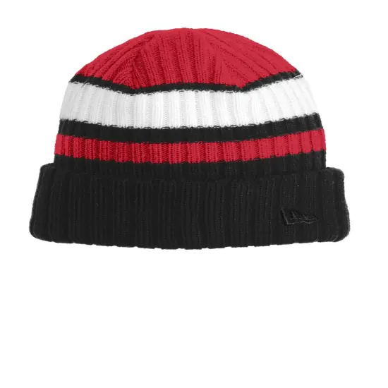 New Era&reg; Ribbed Tailgate Beanie Red/Black {1}