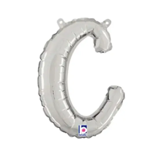 Betallic&reg; 14 Inch Script Letter Silver Balloon Air Fill Only {3}