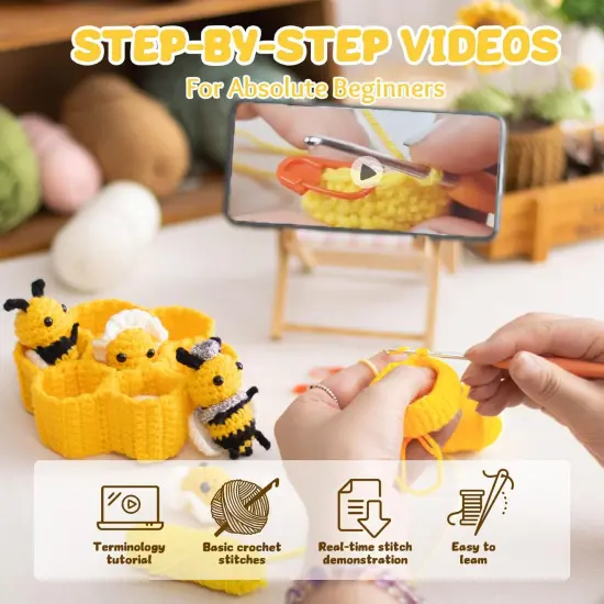 Crochet Kit for Beginner (Bee Family) {3}