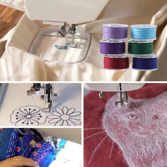 36Pcs Bobbins and Sewing Threads with Bobbin Case(Multi-Color) {5}