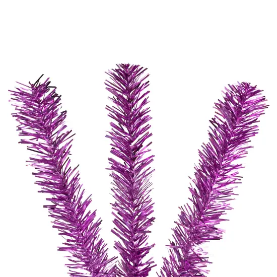 Northlight Medium Tinsel Twig Artificial Christmas Tree -3' - Purple - Unlit {6}