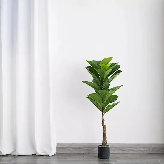 2 Green 3 ft Fig Tree Potted Artificial Plants Wedding Party Home Decorations {3}