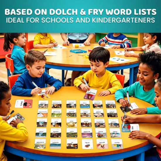 520 Sight Words Realistic Images Flash Cards for Kids | 5 Levels {5}