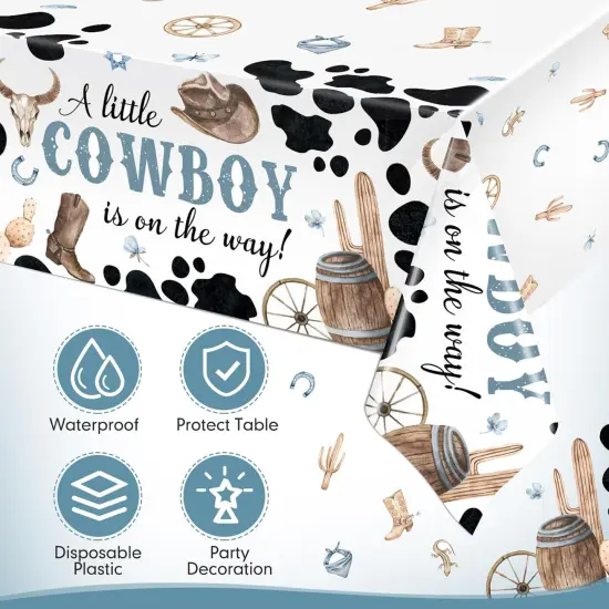 3 Pcs Western Cowboy Party Tablecloth {3}