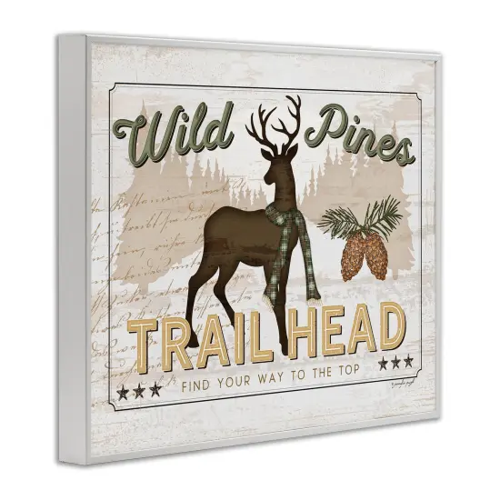Stupell Industries Wild Pines Trailhead Framed Giclee By Jennifer Pugh {3}