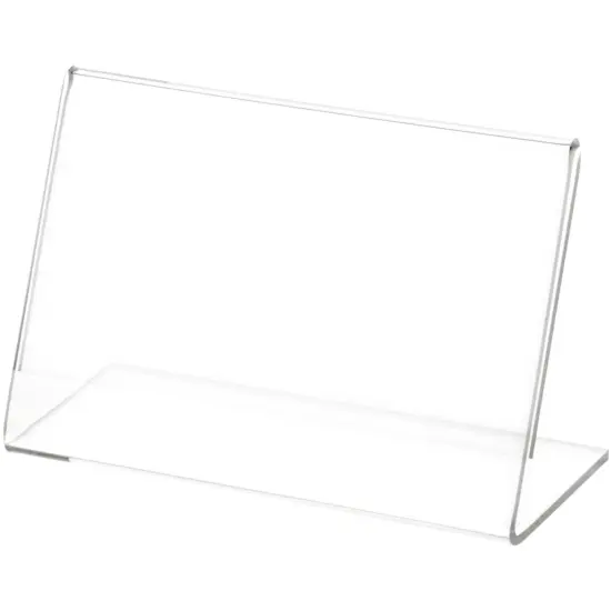 Plymor Clear Acrylic Sign Display / Literature Holder (Angled), 5" W x 3" H {2}