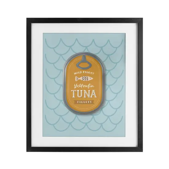 Stupell Industries Nautical Tuna Tin Framed Print Under Glass, design by Sandra Picco {1}