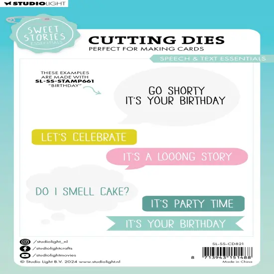 Studio Light Sweet Stories Cutting Die-Nr. 821, Speech & Tekst {3}