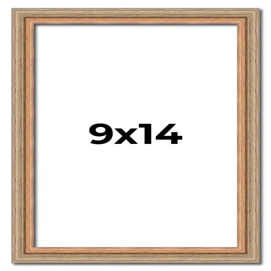 Photo Size Deco Brown Picture Frame - UV Acrylic, Foam Board Backing, Hanging Hardware {1}