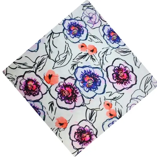 Watercolor Poppies Printed Spandex {6}