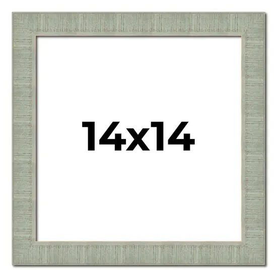 Square Sculpted Blue Picture Frame - UV Acrylic, Foam Board Backing, Hanging Hardware {1}