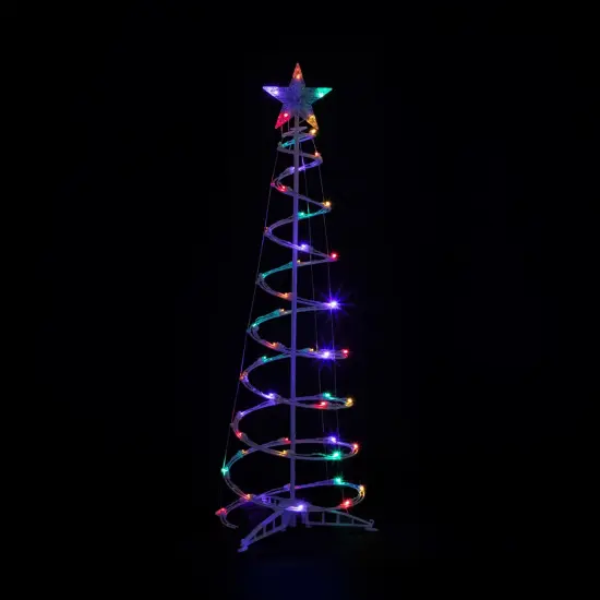 Northlight LED Lighted Spiral Outdoor Christmas Tree - 4' - Multi Lights White {1}