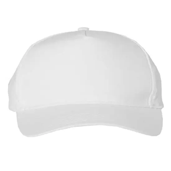 Valucap&reg; Five Panel Twill Cap Classic Comfortable Fit White {1}