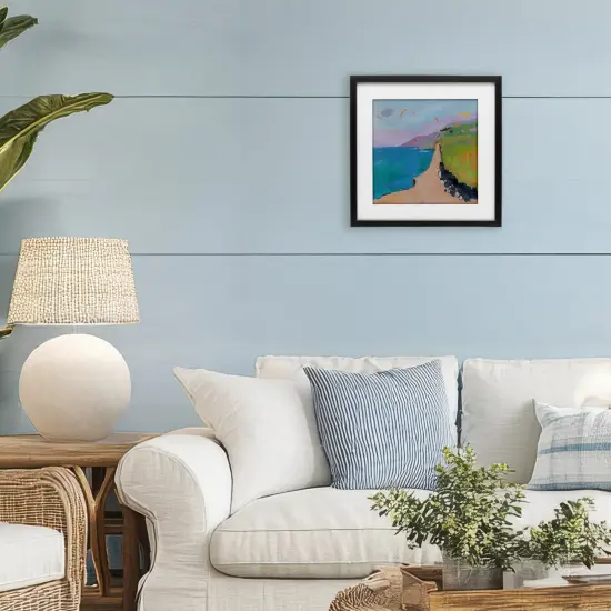 Stupell Industries Kites over Coastal View Framed Print Under Glass, design by Jenny Wantuch {2}