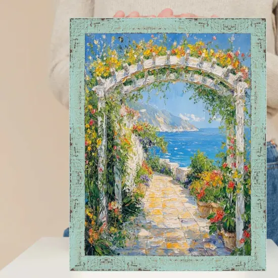 Slim Teal Seaspray Chabi Chic Farmhouse Barnwood Rustic Picture Frame 11x17 frame {2}