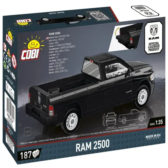 COBI RAM 2500 Vehicle Model Building Set, 187 Pieces {5}