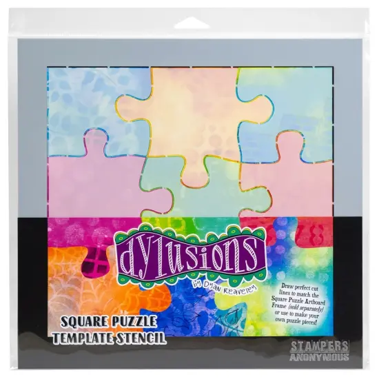 Dyan Reaveley's Dylusions Square Puzzle Template-Stencil {1}