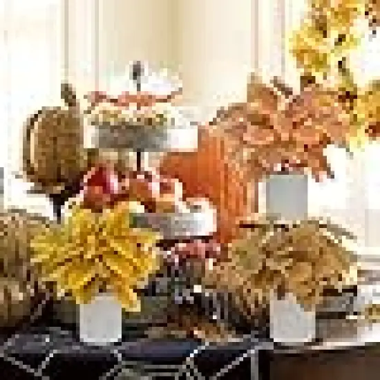 Artificial Potted Fall Eucalyptus Plants Small Fall Greenery Plants {4}