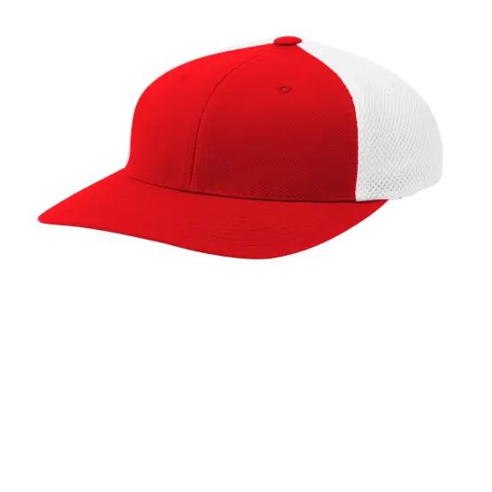 Sport-Tek&reg; Flexfit Air Mesh Back Cap True Red/ White {1}