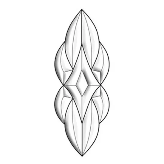 3" x 8" Exquisite Clear Glass Bevel Cluster EC350 {1}