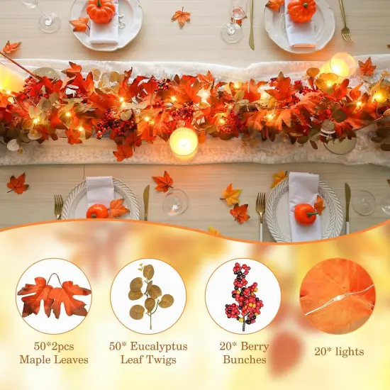 Fall Garland with Maple Leaf {3}