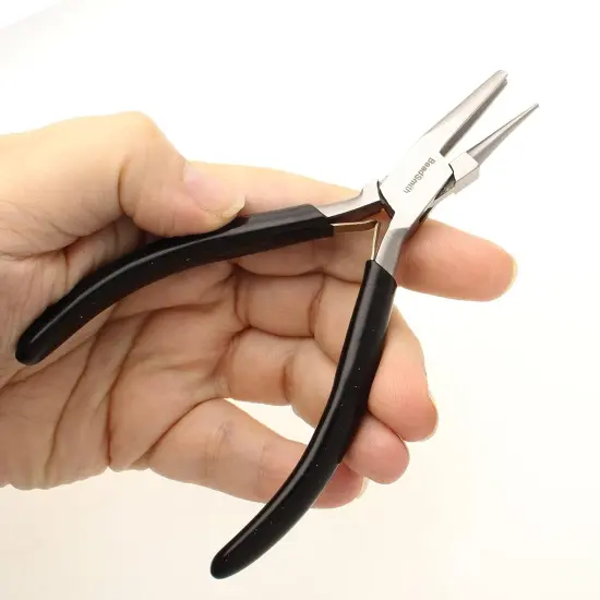 The Beadsmith Concave (Hollow)/Round Nose Piers &ndash; Wire Looping and Wire Bending Plier &ndash; 5 inches (127mm) - Tool for Jewelry Making {4}