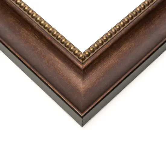 Photo Size Traditional Brown Picture Frame - UV Acrylic, Foam Board Backing, Hanging Hardware {3}