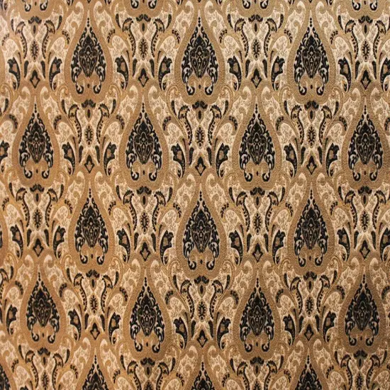 Sarah Upholstery & Drapery Fabric 100% Polyester, 54" Wide with Elegant Pattern Repeat Black {1}