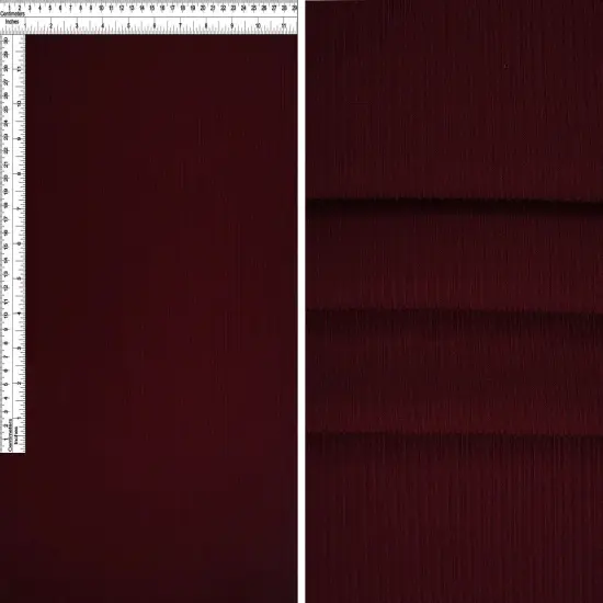 1 Yard 4x2 Yummy Rib Knit Fabric 170 GSM, 58/60&Prime; Wide Polyester Spandex Blend BURGUNDY {1}