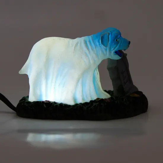 Department 56 Villages 1.75 In Buddy's Ghost Halloween Halloween Village , Halloween Decor Halloween Dog Graveyard Blue {3}